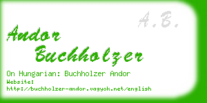 andor buchholzer business card